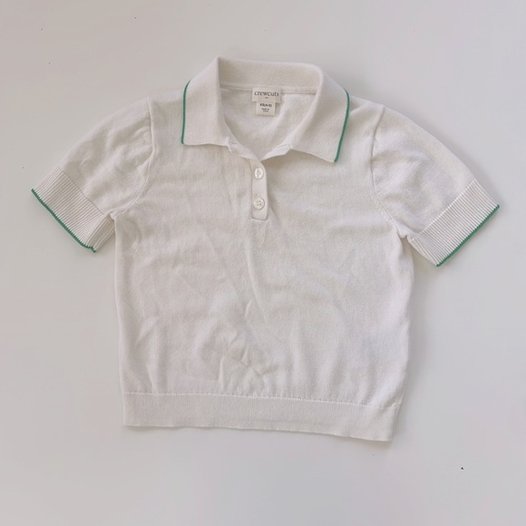 J.Crew Crewcuts White Green Preppy Sweater Polo Pleated Shorts LOT OF 2 Size 5 - Picture 2 of 11
